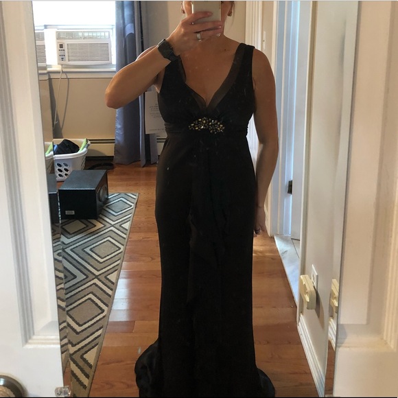 Allen Schwartz Black Evening Gown - Picture 2 of 8